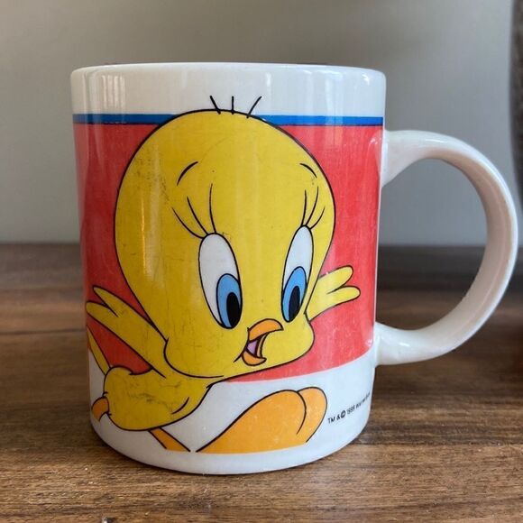 Set of 2 Vintage 1999 Tweety Bird Mugs - Picture 10 of 12